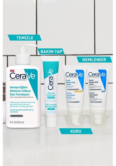 Cerave Yağlı ve Düzensiz Cilter için Yüz Bakım Jeli 40 ml