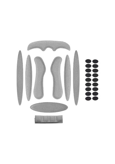 Geeroyoo Kask İç Fırçasını Tam Seti: Sponge Malzeme, Jip Ve Bisiklet Kaskları İçin Evrensel, Gri Renk, Makyajlı Çene Yastığı Ve Tutucuları Dahil Gri