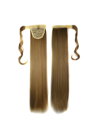 Cbtx 18m22 Görünmez Dikişsiz Bandaj Tarzı Peruk Uzun Düz Saç Peruk At Kuyruğu