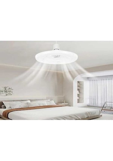 Besthome1 50w Led E27 Vidalıklı Fırın/oda Uzaktan Kumandalı Pencere/fener Kombinasyonu Beyaz Abs+pp Beyaz