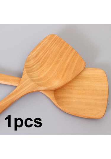 Homyl Ahşap Pişirme Küreği Aletleri Şef Hediyesi Çizilmez Kahverengi Çok Renkli