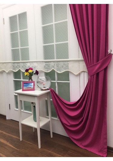 Taç Soft Fuşya Fon Perde Fuşya