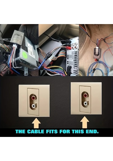 Hightower Gri 5m 10ga Rca Ses Kablosu Yüksek Kalite Bakır Ses Sistemi Amplifikatör