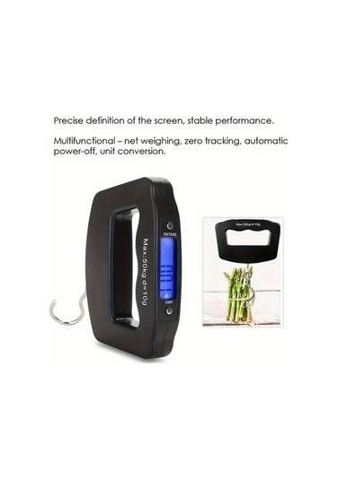 Trendooze Gaojunshop01 Siyah 110 23lb Kapasiteli Dijital El Terazisi - Maksimum Hizmet Siyah