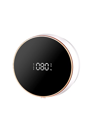 Reedark Otomatik Köpük Sabun Dağıtıcı, 300ml Duvar Tipi, Ipx5 Su Geçirmez, 3 Seviye Ayar, Tam Ekran Göstergeli, El-yıkama-banyo-yıkanma İçin Beyaz Beyaz