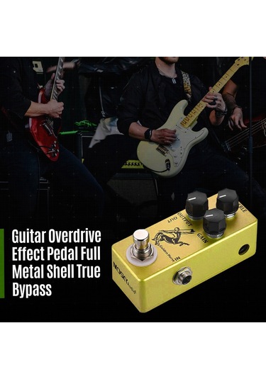 Moskyaudio Golden Horse Gitar Overdrive Efekt Pedalı Full Metal Sarı