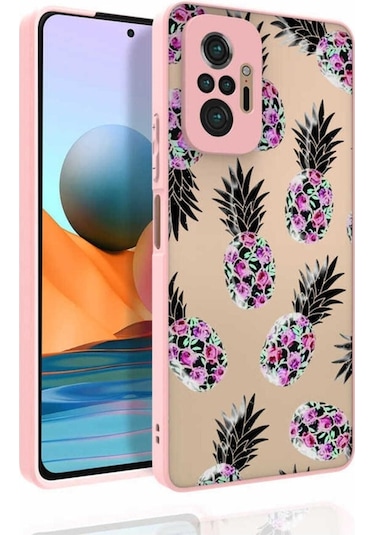 Xiaomi Redmi Note 10 Pro Kılıf Desenli Kamera Korumalı Parlak Zore Nora Kapak NO1