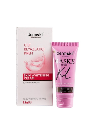 Dermokil Leke Karşıtı Aydınlatıcı Kil Maskesi 75 ML + Cilt Beyazlatıcı Krem 75 ML