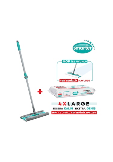 Smarter Yüzey Bez Uyumlu Magic Mop + Yer Temizlik Havlusu 30'lu