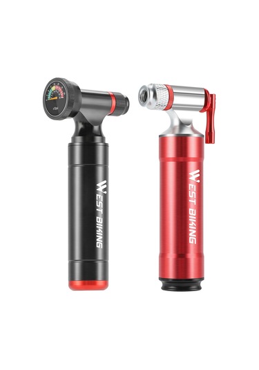 Yunboo Bisiklet Co2 Şişirme Pompası - Taşınabilir, Basınç Göstergeli, Hızlı Lastik Şişirme Aparatı