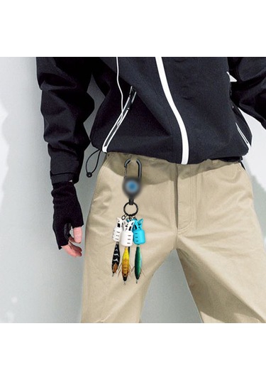 Jeehugo 6 Renkli Abs Malzeme İğne Koruması Seti: 6 Adet Korumalı Kapak, 7 Adet Karabiner Ve 1 Adet Silikon Kanca - 5.3x2.5cm Boyutunda