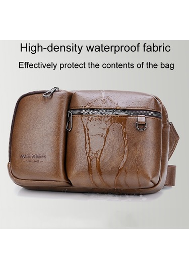 Sones Weıxıer D401 Erkek Büyük Kapasiteli Çapraz Askılı Tek Omuz Çantası Rahat Pu Haberci Çantası Siyah