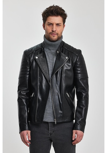 Paolo Siyah Deri Mont 001