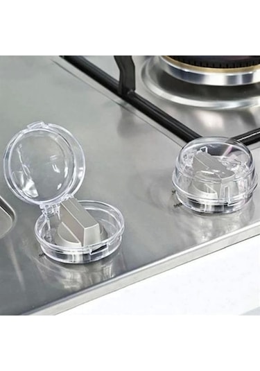 Isıya Dayanıklı Plastik Ocak Düğme Koruyucu Düğme Kilidi Emniyet Düzeneği Çok Renkli