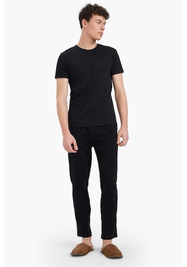 DeFacto Regular Fit Basic Düz Cepli Pijama Altı Z7323AZ25SPBK81