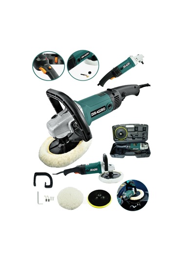 Dragro GRZ-PLSJ4200 4200 W Bakir Sargılı Polisaj Makinesi Yeşil
