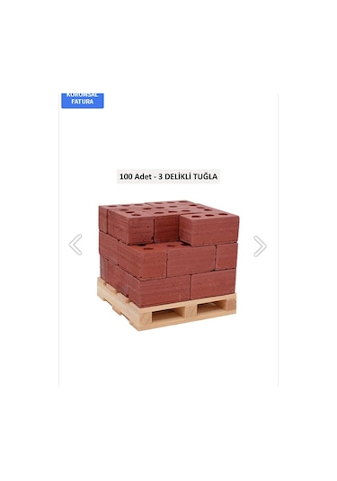 100 adet 3 delikli tuğla