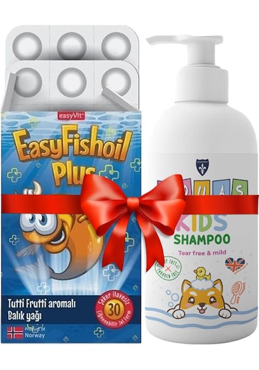Easyvit Easyfishoil Plus Balık Yağı 30 Jel Tablet + Aquas Kids Şampuan
