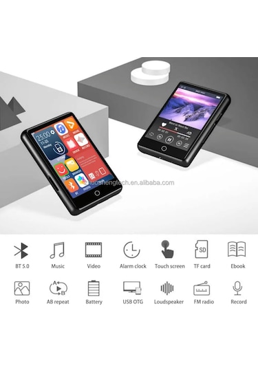 Dokunmatik Ekranlı Bluetooth Lu Mp3 Mp4 Player Dahili Hoparlör