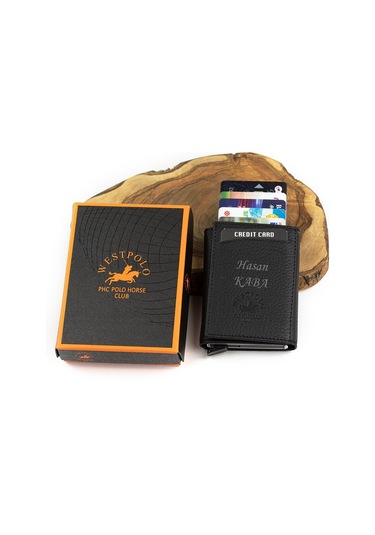 Westpolo 5550 Hakiki Deri Mekanizmalı Cüzdan & Kemer Erkek Set