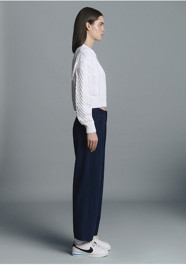 Mavi - M Logo Crop Ekru Kazak 1710796-80194 Ekru