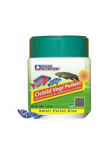 Ocean Nutrition Cichlid Vegi Pellets Small 50gr 1mm Açık