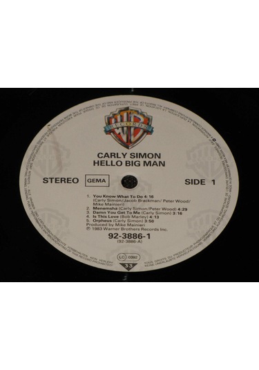 Carly Sımon - Hello Big Man - 33 LP Albüm