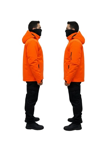 Mysia Outdoor Turuncu Soft Shell Mont Çift Kat Polarlı Turuncu