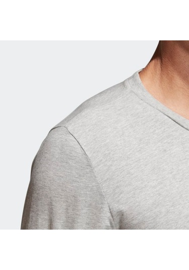 Du0382 Ess Plain Tee Gri Adidas Erkek Pamuklu Tişört