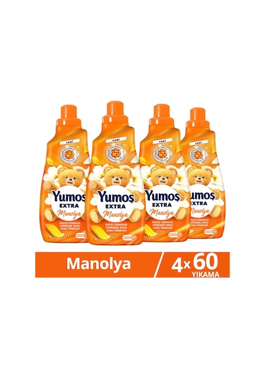 Yumoş Extra Çamaşır Yumuşatıcı 60 Yıkama Manolya 1440 Ml X4 Diğer