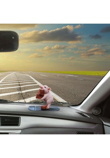 Homyl Minyatür Domuz Heykelcik Sevimli Ev Stil-a-8.5x5x10cm