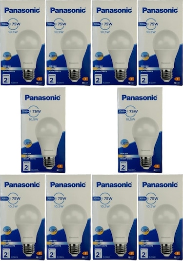 Panasonic 10,5w 75w 2700k Sarı Işık E27 Duylu Led Ampul 10 Adet