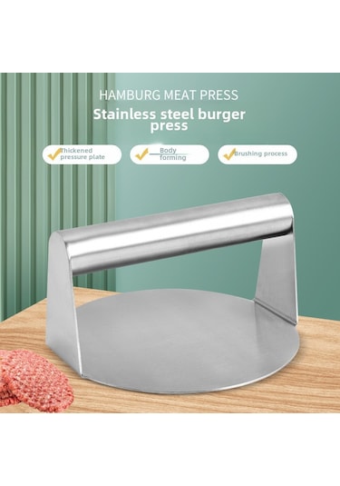 Hombey Ev Kullanıma El İşlemli Çelik Burger Press: Dairesel-kare Köfte Ve Hamur Pres Aleti - Toptan Stok