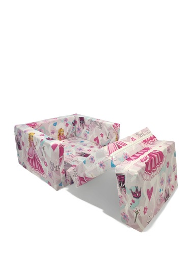 Katlanır Yer Yatağı - Çocuk Koltuğu - Bebek Yatağı 0-5 Yaş Prenses Desen