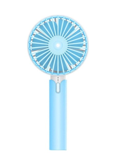 Mini Usb Şarj Edilebilir Taşınabilir Fan, Sessiz, 3 Hız Mavi