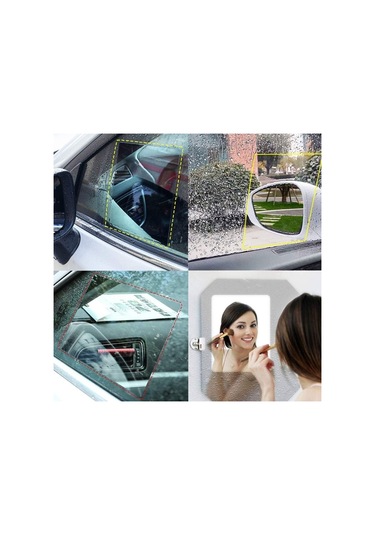 4 Parça Araç Ayna Yağmur Kaydırıcı Film Ve Cam Buğu Önleyici Su Geçirmez Koruyucu Seti