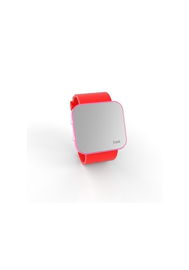 Cool Watch Saat - Pembe Led Kasa - Kırmızı Kayış Unisex