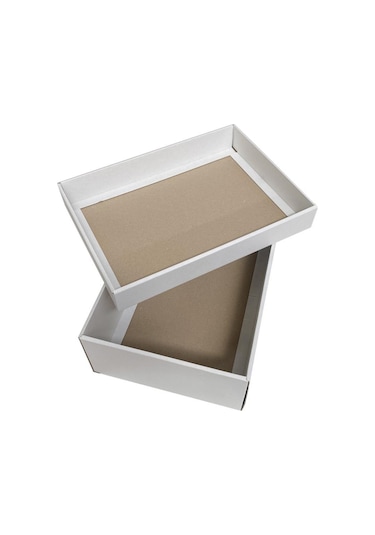25x35x12 cm Kapaklı Beyaz Kargo Kutusu ,Hediye Kutusu
