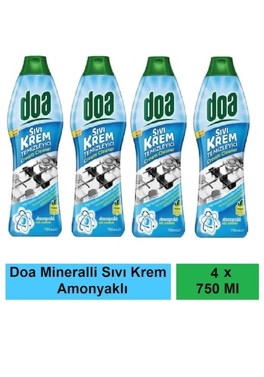 Doa Sıvı Krem Amonyaklı Temizleyici 750 Ml Vegan X 2 Adet 4'lü Set