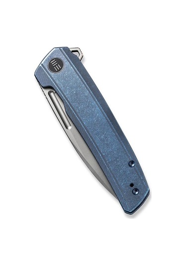 We Knife Speedster Blue Titanium Handle Black Stonewashed Cpm 20cv Blade Kamp Çakı Mavi