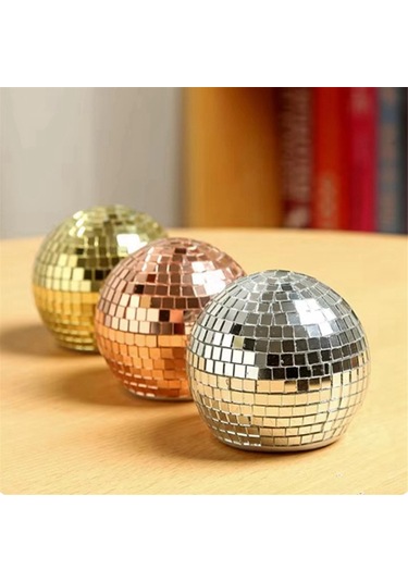 Bira Tutucu Ayna Tasarım Açacağı Ayna Topu Dekor Gümüş Gümüş