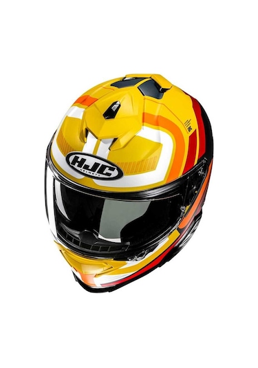 Hjc İ71Vız Mc3sf Kapalı Kask Beyaz - Kırmızı - Sarı