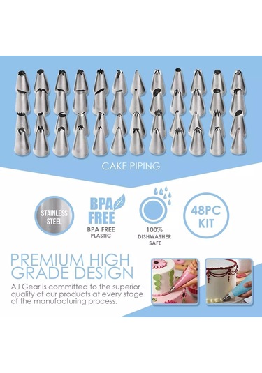 Sones 205'i 1 Arada Pasta Süsleme Döner Tablası Seti Pasta Süsleme Ağız Pişirme Gereçleri