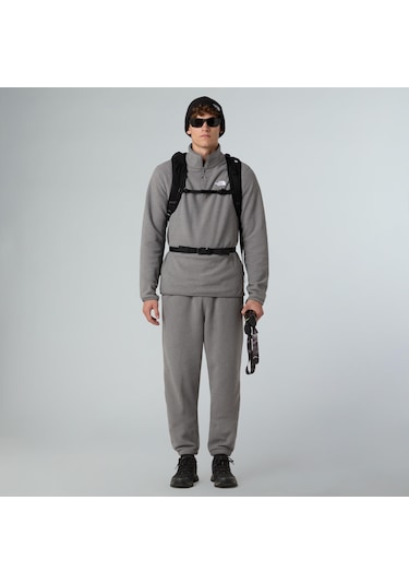 The North Face M Glacier Fleece 1/4 Zip Jacket Erkek Polar-30531 Gri