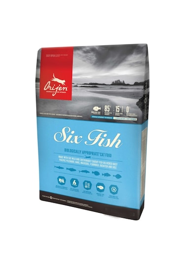 Orijen 6 Fish Balıklı Tahılsız Yetişkin Kedi Maması 1800 G