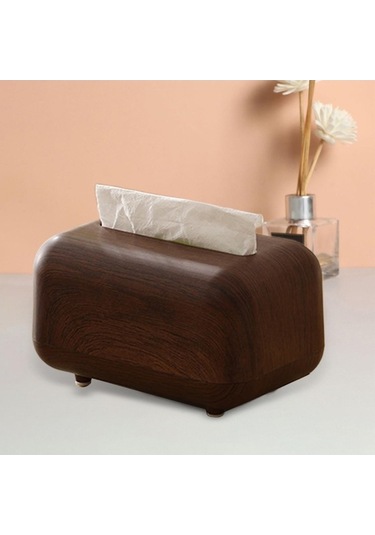 Pazly Suntek Peçete Mendil Kutusu Kapağı Kahverengi Ev Dekoru Oj - Pratik Ve Şık Kahverengi