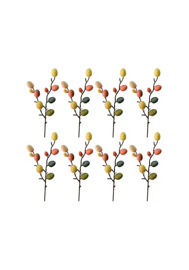 Yunboo 8 Adet Yumurta Süsleme Dalı - Dıy Paskalya Ev Dekorasyonu, Aile Salonu Ve Alışveriş Merkezi İçin Stili Ş Tasarım