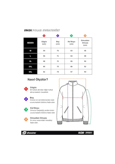 Shooter Sportswear Erkek Polar Sweatshirt Kışlık Standart Fit Outdoor Karyoka Dikiş Detaylı Haki
