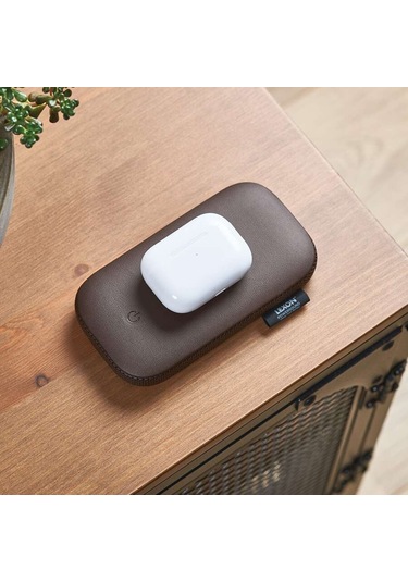 Lexon Powersound Deri Kablosuz Şarj Cihazı ve Bluetooth Hoparlör Kahverengi LA128CH