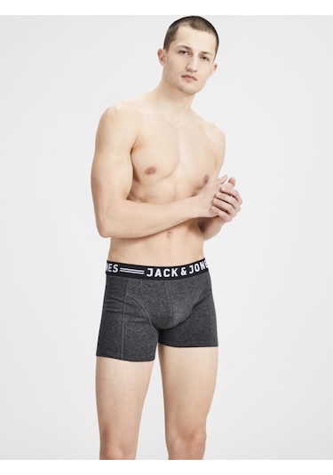 Jack & Jones Jack Jones Erkek Karışık Renkli 3'Lü Boxer 12113943 Çok Renkli